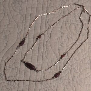 Sarah Coventry Elegant Silver and Purple Beaded Necklace